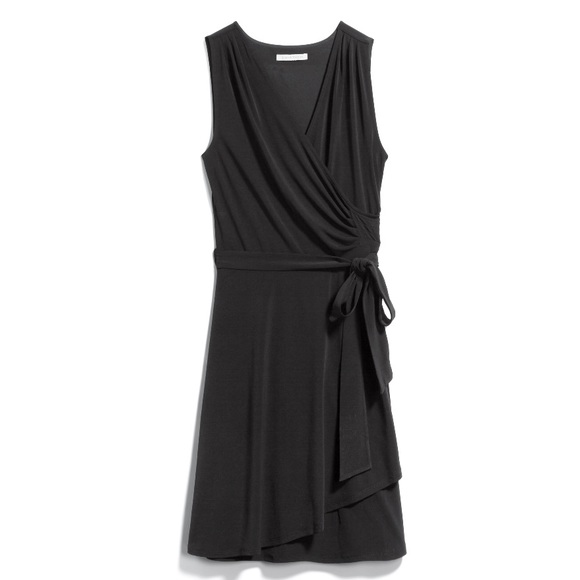 tristana essential knit faux wrap dress